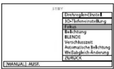 SONY HXR-NX3D1E - Zuweisen der Menüoption zum Regler MANUAL - 1