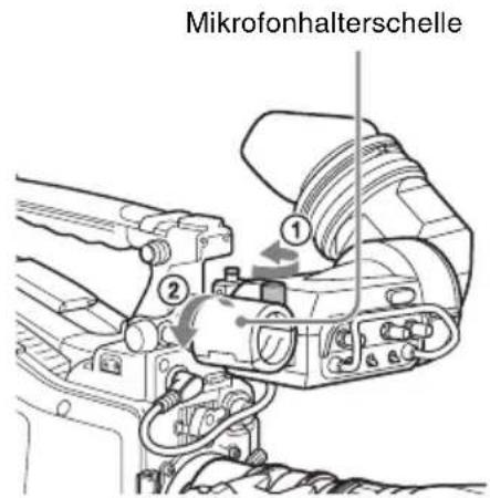 SONY PXW-X500 - Anschluss eines Mikrofons an den Anschluss MIC IN - 1