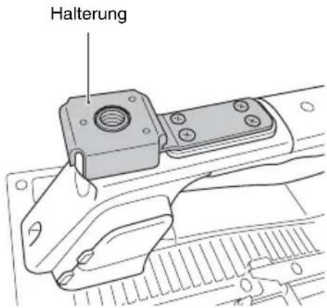 SONY PXW-X500 - Befestigen Sie die Halterung an der im folgenden Diagramm dargestellten Position am Griff. - 1