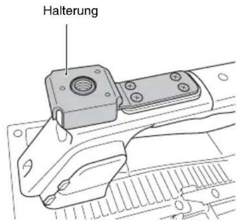 SONY PXW-X500 - Befestigen Sie die Halterung an der im folgenden Diagramm dargestellten Position am Griff. - 1
