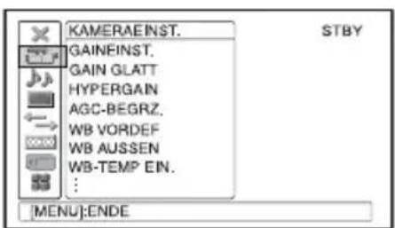 SONY HVR-S270E - Auswählen von Menüoptionen - 2