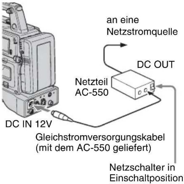 SONY HVR-S270E - So verwenden Sie das Netzteil AC-550 - 1