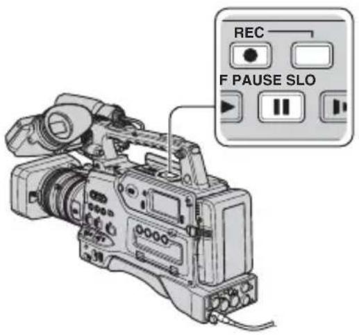 SONY HVR-S270E - Stellen Sie den Camcorder auf Aufnahmepause ein. - 1