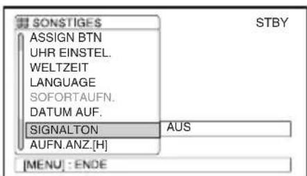 SONY HVR-S270E - Auswählen von Menüoptionen - 4