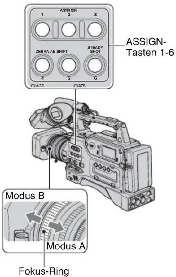 SONY HVR-S270E - Manuelles Einstellen des Fokus - 1
