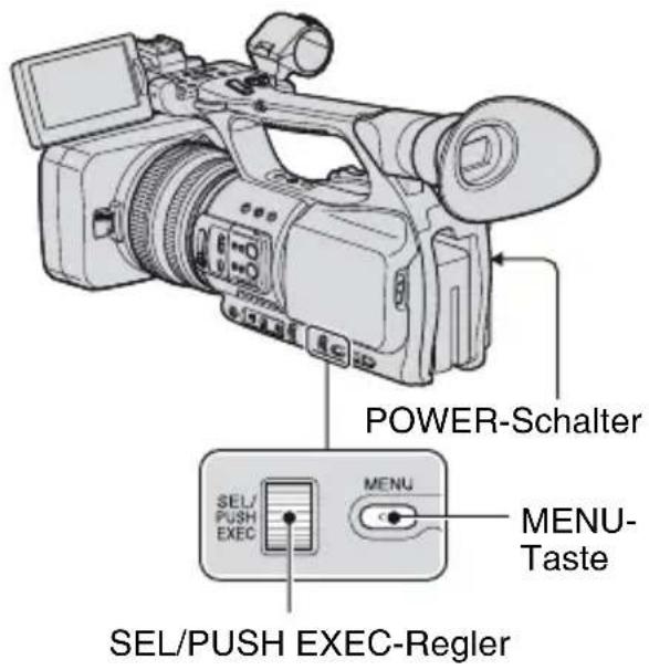 SONY DSR-PD175P - Auswählen von Menüoptionen - 1