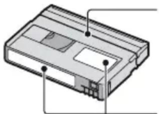 SONY DSR-PD175P - ■ Anbringen von Aufklebern auf einer Kassette - 1