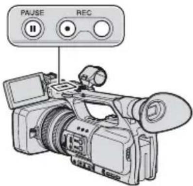 SONY DSR-PD175P - Stellen Sie den Camcorder auf Aufnahmepause ein. - 1