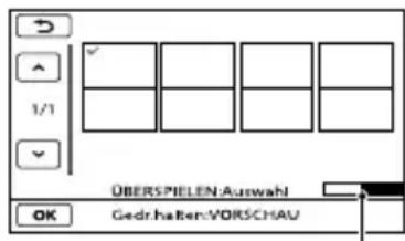 ÜBERSPIELEN: Auswahl Gedrückt halten: VORSCHAU