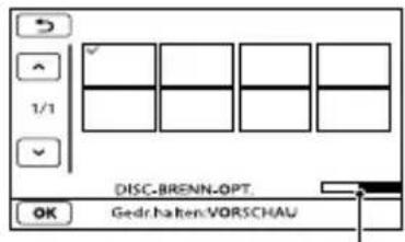 DISC-BRENN-OPTIONEN Gedrückt halten: VORSCHAU