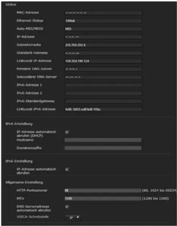SONY SRG-301SE - Registerkarte Netzwerk - 1