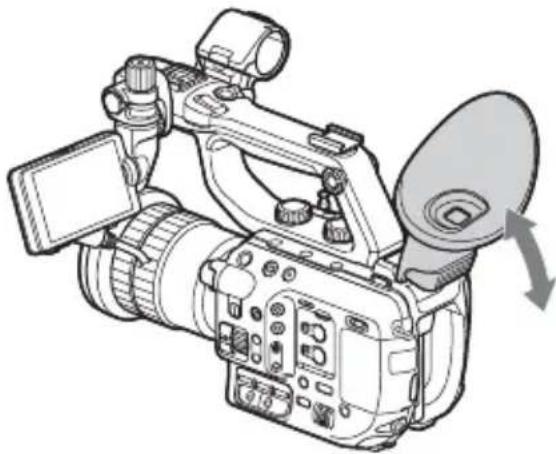 SONY PXW-FS5M2K - So stellen Sie den Sucherwinkel ein - 1