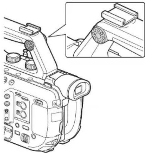 SONY PXW-FS5M2K - So bringen Sie den LCD-Bildschirm in verschiedenen Positionen am Griff an - 1