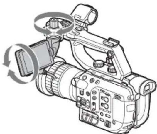 SONY PXW-FS5M2K - Einstellen des LCD-Bildschirms - 1