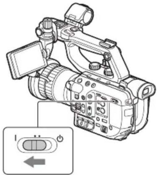 SONY PXW-FS5M2K - Schalten Sie den Schalter ON/STANDBY ein (I). - 1