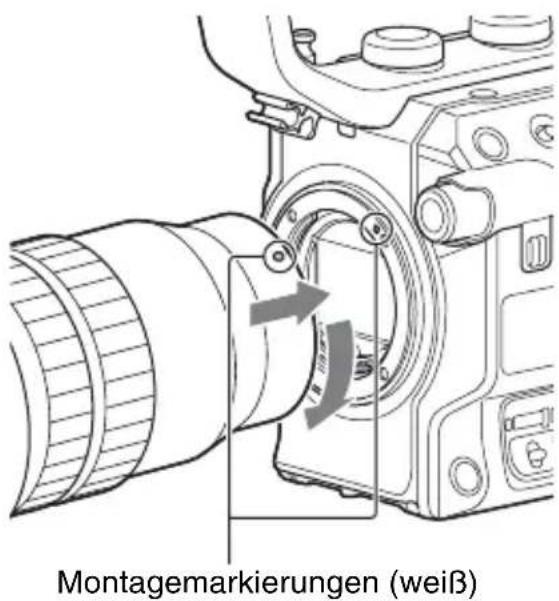 SONY PXW-FS5M2K - Schritt 3: Anbringen des Objektivs - 2