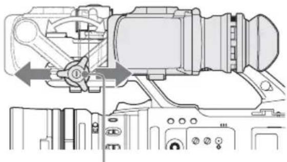 SONY PMW-300K1 - Schieben Sie den Sucher nach vorne oder hinten in die für Sie optimale Position. - 1