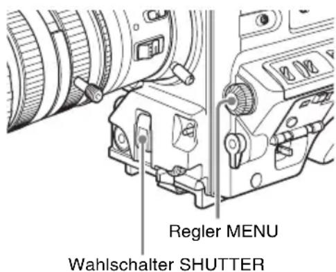 Regler MENU Wahlschalter SHUTTER