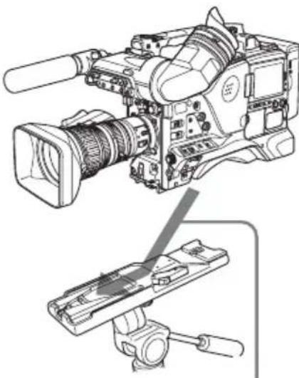 SONY PDW-850 - Montieren Sie den Camcorder auf dem Stativaufsatz. - 1