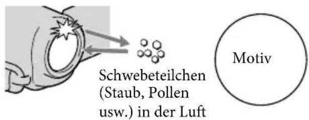 Schwebeteilchen (Staub, Pollen usw.) in der Luft Motiv