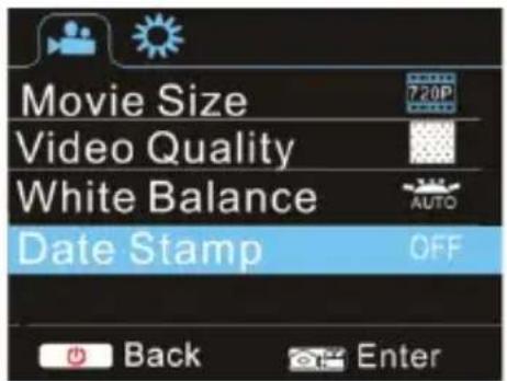 Talius SportCam 1080P - Menu display - 1