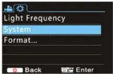 Talius SportCam 1080P - System mode menu setting - 2