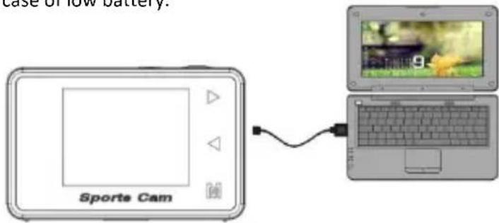 Talius SportCam 1080P - Charge the built-in lithium battery - 1