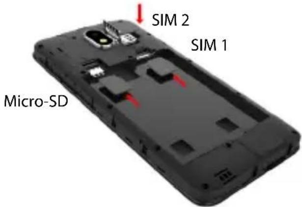 GIGASET GS80 - Insertar las tarjetas SIM y SD - 2
