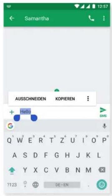 bq Aquaris V Plus - Textauswahl - 1