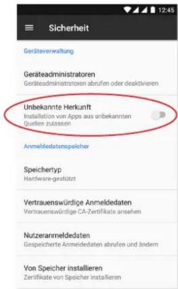 bq Aquaris V Plus - Anwendungen aus unbekannten Quellen - 1