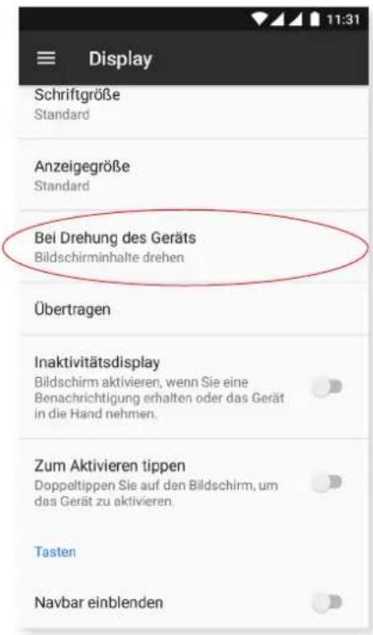 bq Aquaris V Plus - Displayausrichtung anpassen - 1