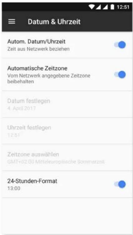 bq Aquaris V Plus - DATUM UND UHRZEIT - 1