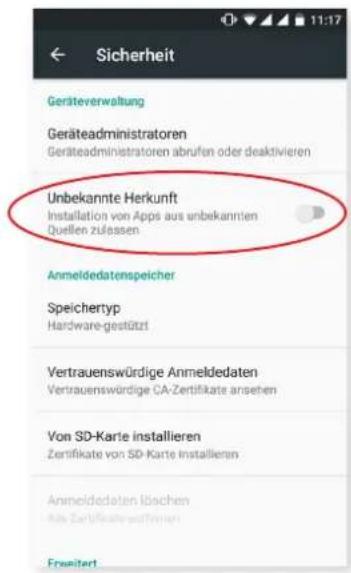 bq Aquaris U Plus - Anwendungen aus unbekannten Quellen - 1