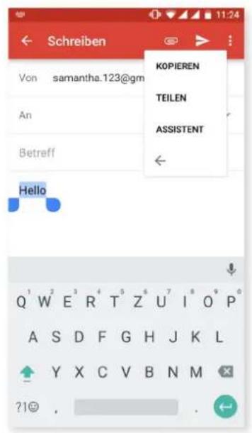 bq Aquaris U Plus - Textauswahl - 2