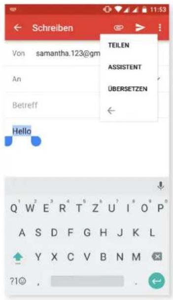 bq Aquaris U Plus - Textauswahl - 3