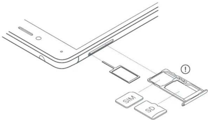 bq Aquaris U Plus - Einsetzen/Entfernen der microSD-Karte - 1