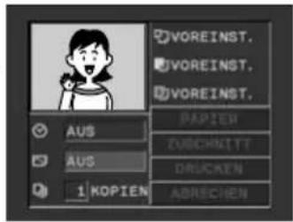 VOREINST. VOREINST. VOREINST. PAPIEN DURCHNITT DRUCKEN ABRECHEN AUS AUS 1 KOPIEN