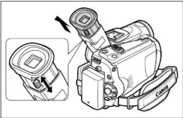 CANON MVX250i - Einstellen des Suchers (Dioptrien-Einstellung) - 1