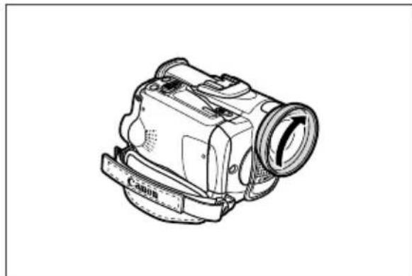 CANON MVX250i - MVX2501 Montieren des Weitwinkelvorsatzes - 1
