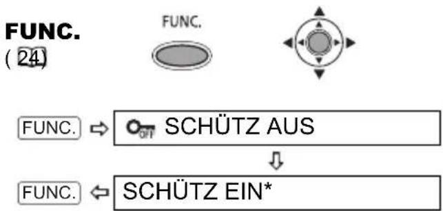 FUNC. (24) FUNC. → SCHÜTZ AUS ↓ FUNC. ⇔ SCHÜTZ EIN*