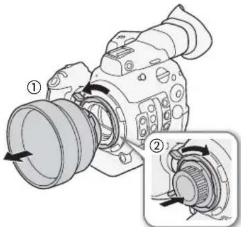 CANON EOS C300 Mark II PL - Removing a PL Lens - 2