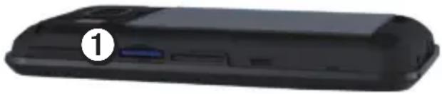 Garmin-Asus A10 - Installing the microSD card - 1