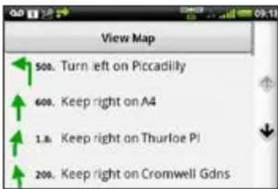 Garmin-Asus A10 - Viewing the route details - 1