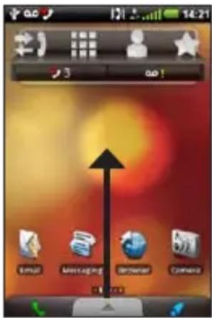 Garmin-Asus A10 - Using the application tray - 1