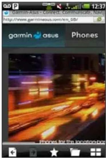 Garmin-Asus A10 - Browsing the web - 1