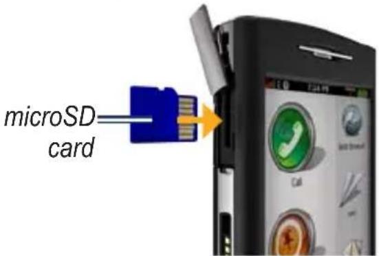 Garmin-Asus Nüvifone G60 - Install the microSD Card - 1