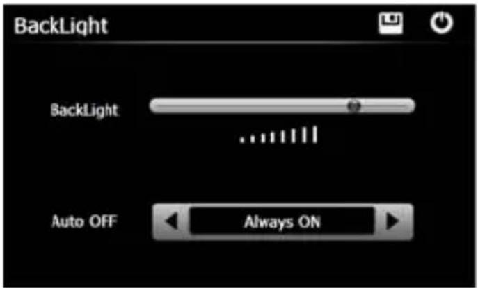 BackLight BackLight ... Auto OFF Always ON