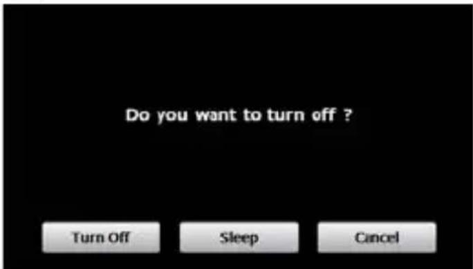 Do you want to turn off ? Turn Off Sleep Cancel