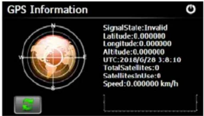 GPS Information SignalState:Invalid Latitude:0.000000 Longitude:0.000000 Altitude:0.000000 UTC:2018/6/28 3:8:10 TotalSatellites:0 SatellitesInUse:0 Speed:0.000000 km/h