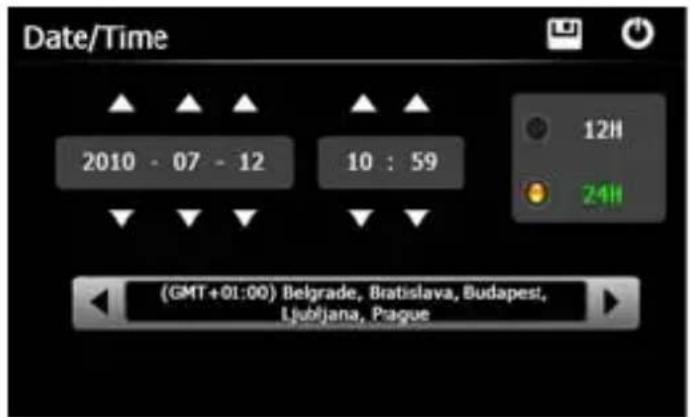 Date/Time 2010 - 07 - 12 10 : 59 12H 24H (GMT+01:00) Belgrade, Bratislava, Budapest, Ljubljana, Prague